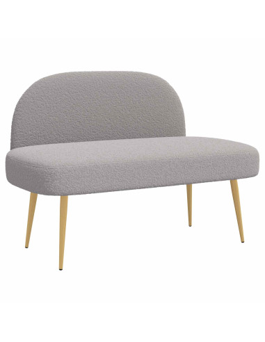 Panchina imbottita con schienale Grigio chiaro 110 x 60 x 76 cm