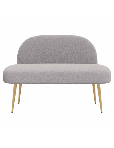 Panchina imbottita con schienale Grigio chiaro 110 x 60 x 76 cm