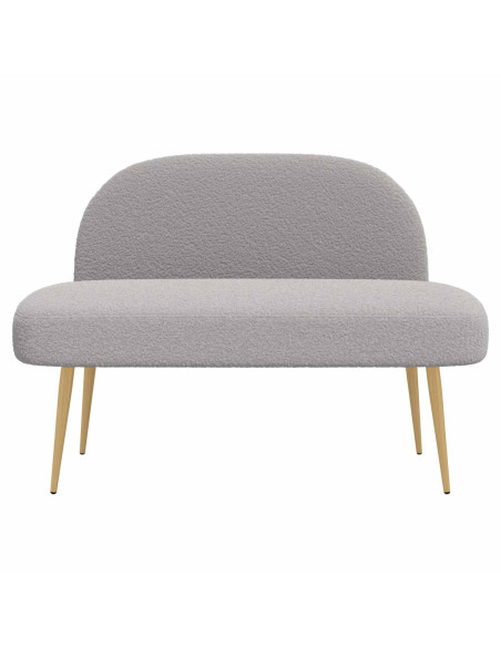 Panchina imbottita con schienale Grigio chiaro 110 x 60 x 76 cm