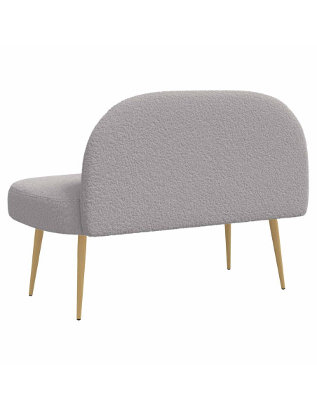 Panchina imbottita con schienale Grigio chiaro 110 x 60 x 76 cm
