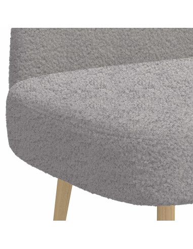 Panchina imbottita con schienale Grigio chiaro 110 x 60 x 76 cm