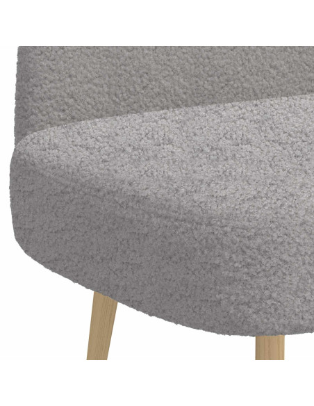 Panchina imbottita con schienale Grigio chiaro 110 x 60 x 76 cm