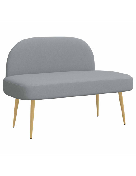 Panchina imbottita con schienale Grigio Chiaro 110 x 60 x 76 cm