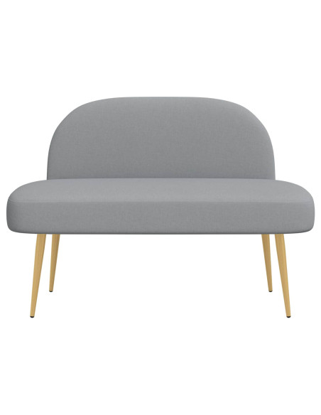 Panchina imbottita con schienale Grigio Chiaro 110 x 60 x 76 cm