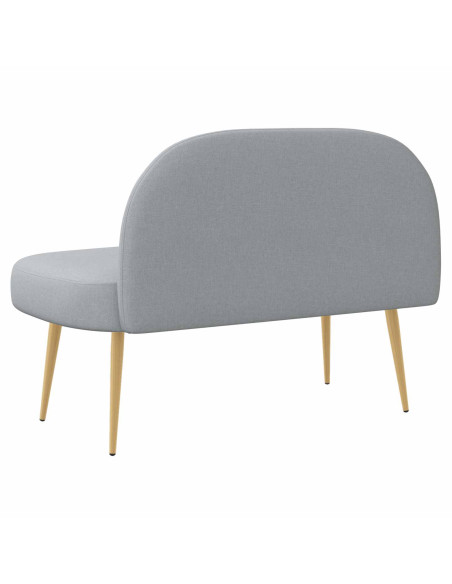 Panchina imbottita con schienale Grigio Chiaro 110 x 60 x 76 cm