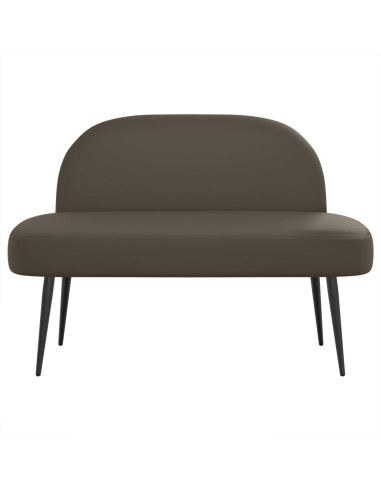Panchina imbottita con schienale Grigio 110 x 60 x 76 cm