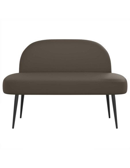 Panchina imbottita con schienale Grigio 110 x 60 x 76 cm