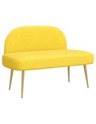 Panchina imbottita con schienale Giallo chiaro 110 x 60 x 76 cm