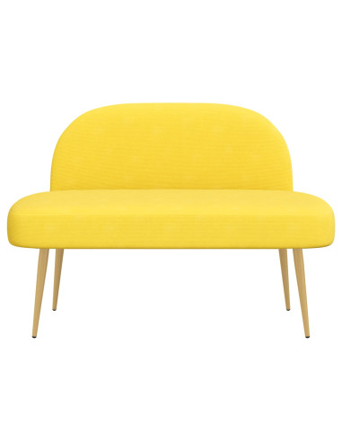 Panchina imbottita con schienale Giallo chiaro 110 x 60 x 76 cm