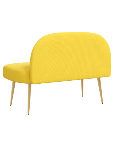 Panchina imbottita con schienale Giallo chiaro 110 x 60 x 76 cm