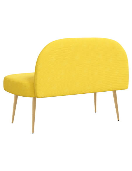 Panchina imbottita con schienale Giallo chiaro 110 x 60 x 76 cm