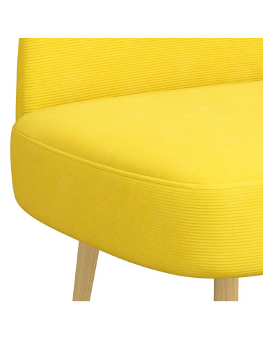 Panchina imbottita con schienale Giallo chiaro 110 x 60 x 76 cm