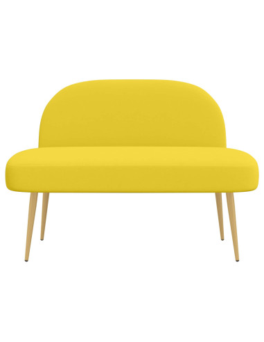 Panchina imbottita con schienale Giallo chiaro 110 x 60 x 76 cm