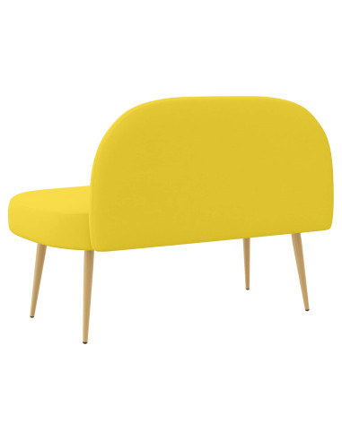 Panchina imbottita con schienale Giallo chiaro 110 x 60 x 76 cm