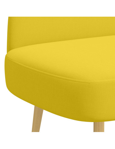 Panchina imbottita con schienale Giallo chiaro 110 x 60 x 76 cm