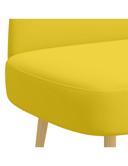 Panchina imbottita con schienale Giallo chiaro 110 x 60 x 76 cm