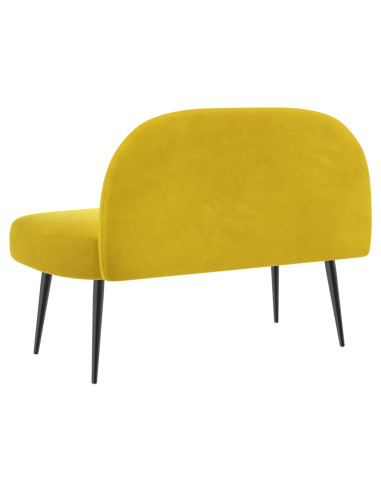 Panchina imbottita con schienale Giallo 110 x 60 x 76 cm