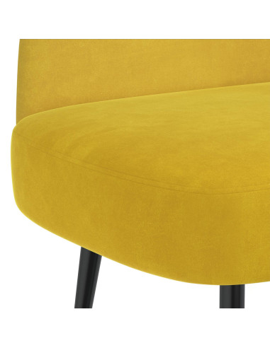 Panchina imbottita con schienale Giallo 110 x 60 x 76 cm