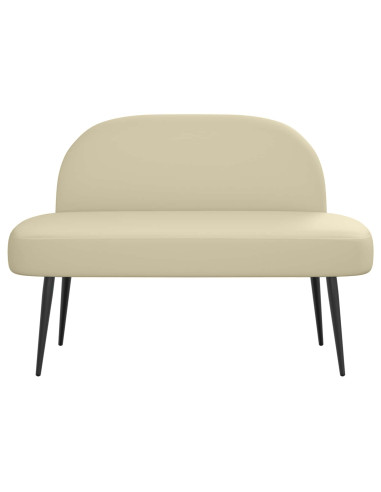 Panchina imbottita con schienale Crema 110 x 60 x 76 cm