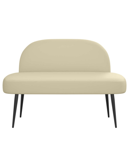 Panchina imbottita con schienale Crema 110 x 60 x 76 cm