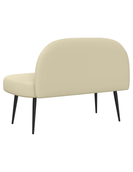 Panchina imbottita con schienale Crema 110 x 60 x 76 cm