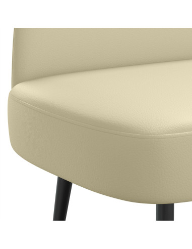 Panchina imbottita con schienale Crema 110 x 60 x 76 cm
