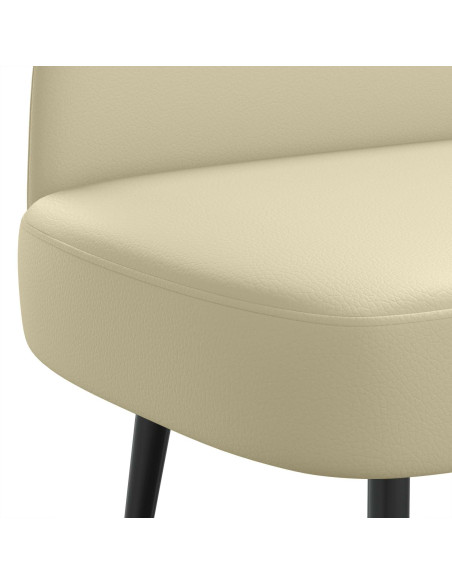 Panchina imbottita con schienale Crema 110 x 60 x 76 cm