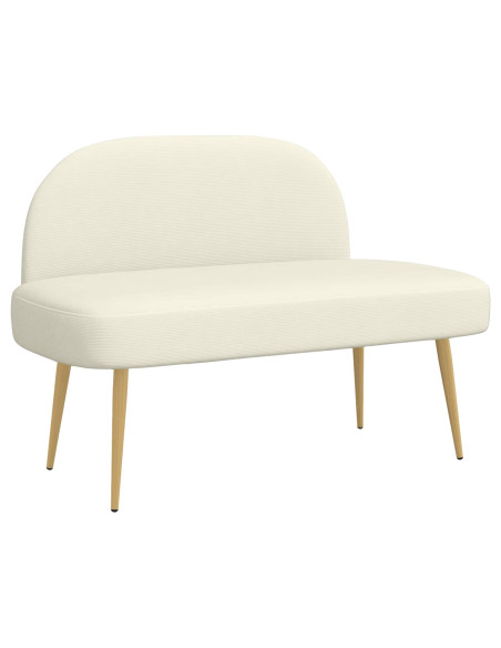 Panchina imbottita con schienale Crema 110 x 60 x 76 cm