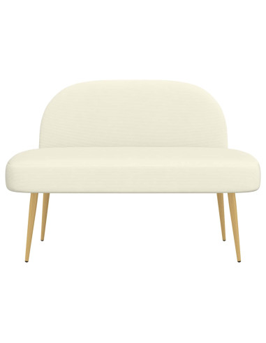 Panchina imbottita con schienale Crema 110 x 60 x 76 cm