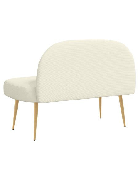 Panchina imbottita con schienale Crema 110 x 60 x 76 cm