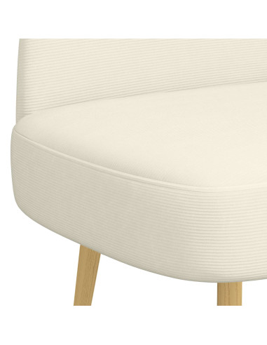 Panchina imbottita con schienale Crema 110 x 60 x 76 cm