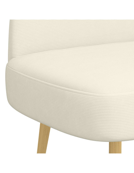 Panchina imbottita con schienale Crema 110 x 60 x 76 cm