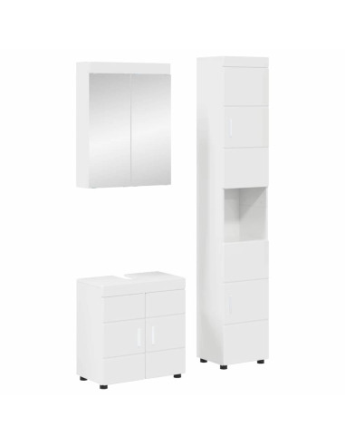 Set di mobili per il bagno TULUM 3 pcs Bianco Lucido