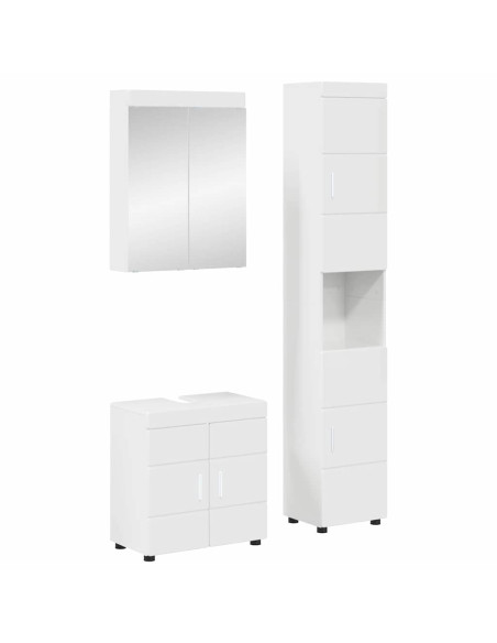 Set di mobili per il bagno TULUM 3 pcs Bianco Lucido