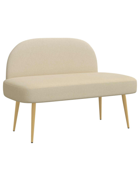 Panchina imbottita con schienale Crema 110 x 60 x 76 cm