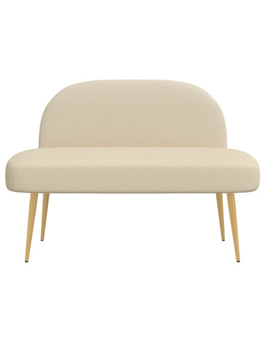 Panchina imbottita con schienale Crema 110 x 60 x 76 cm
