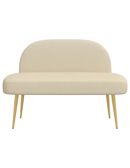 Panchina imbottita con schienale Crema 110 x 60 x 76 cm
