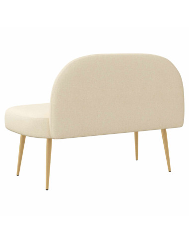 Panchina imbottita con schienale Crema 110 x 60 x 76 cm