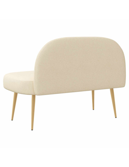 Panchina imbottita con schienale Crema 110 x 60 x 76 cm