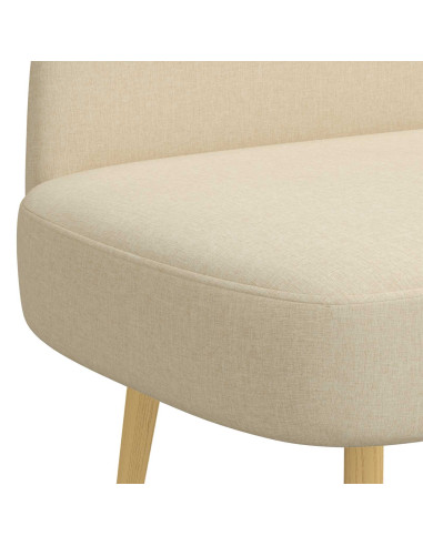 Panchina imbottita con schienale Crema 110 x 60 x 76 cm