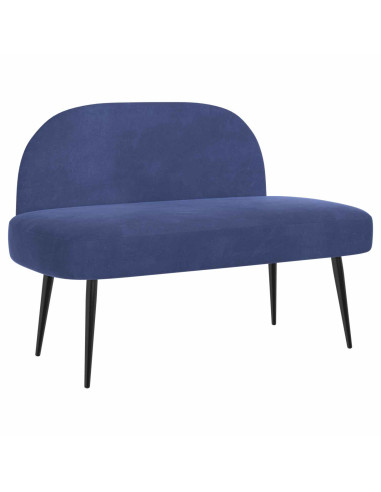 Panchina imbottita con schienale Blu Polizia 110 x 60 x 76 cm
