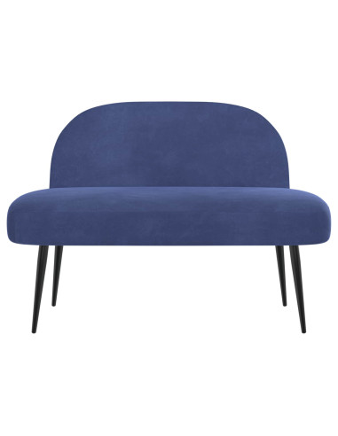 Panchina imbottita con schienale Blu Polizia 110 x 60 x 76 cm
