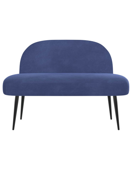 Panchina imbottita con schienale Blu Polizia 110 x 60 x 76 cm