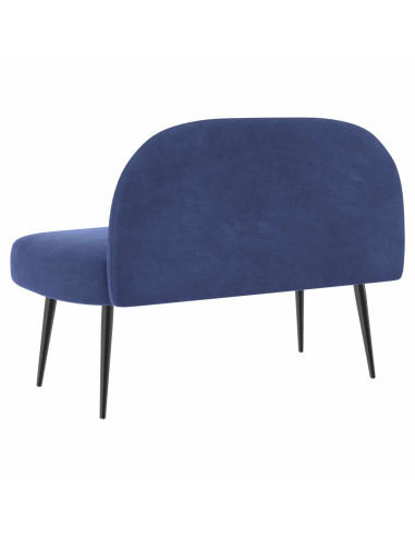 Panchina imbottita con schienale Blu Polizia 110 x 60 x 76 cm