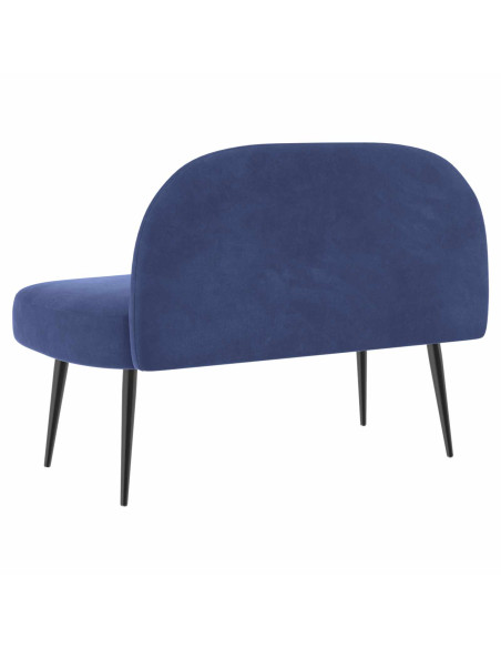 Panchina imbottita con schienale Blu Polizia 110 x 60 x 76 cm
