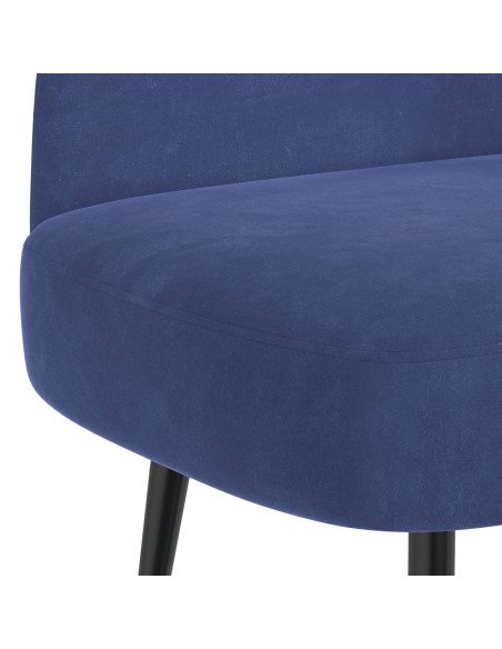 Panchina imbottita con schienale Blu Polizia 110 x 60 x 76 cm