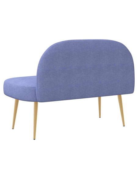 Panchina imbottita con schienale Blu Jeans 110 x 60 x 76 cm