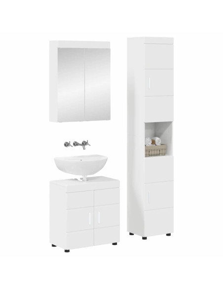 Set di mobili per il bagno TULUM 3 pcs Bianco Lucido