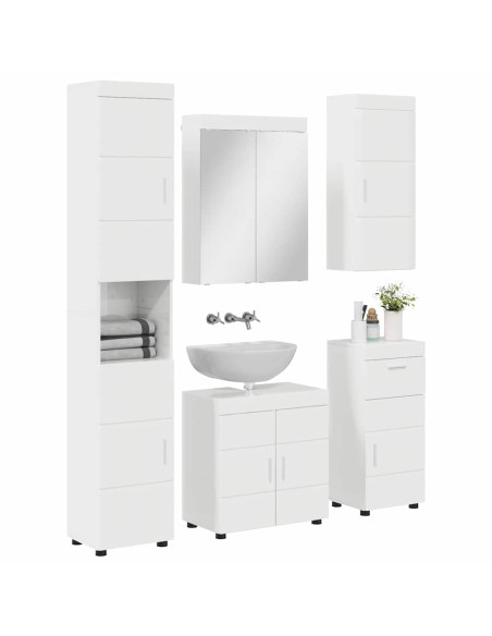 Set di mobili per il bagno TULUM 5 pcs Bianco Lucido