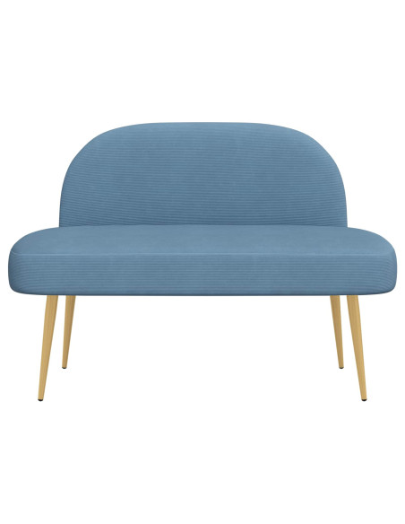 Panchina imbottita con schienale Blu 110 x 60 x 76 cm